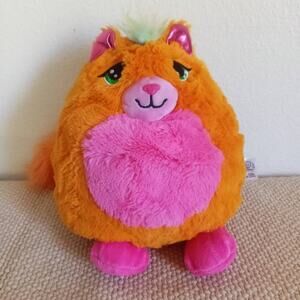 Misfittens CAT Orange Pink Soft Stuffed Plush Tabby 10" Fluffy Tale Sparkle Ears